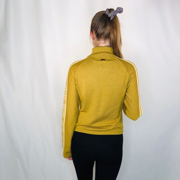 FUBU Vintage Dijon Mustard Spell Out Sweater 0862 - Picture 6 of 8